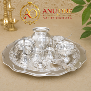 German Silver Pooja Set