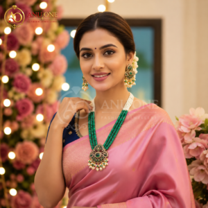 Green Beaded Kundan Necklace