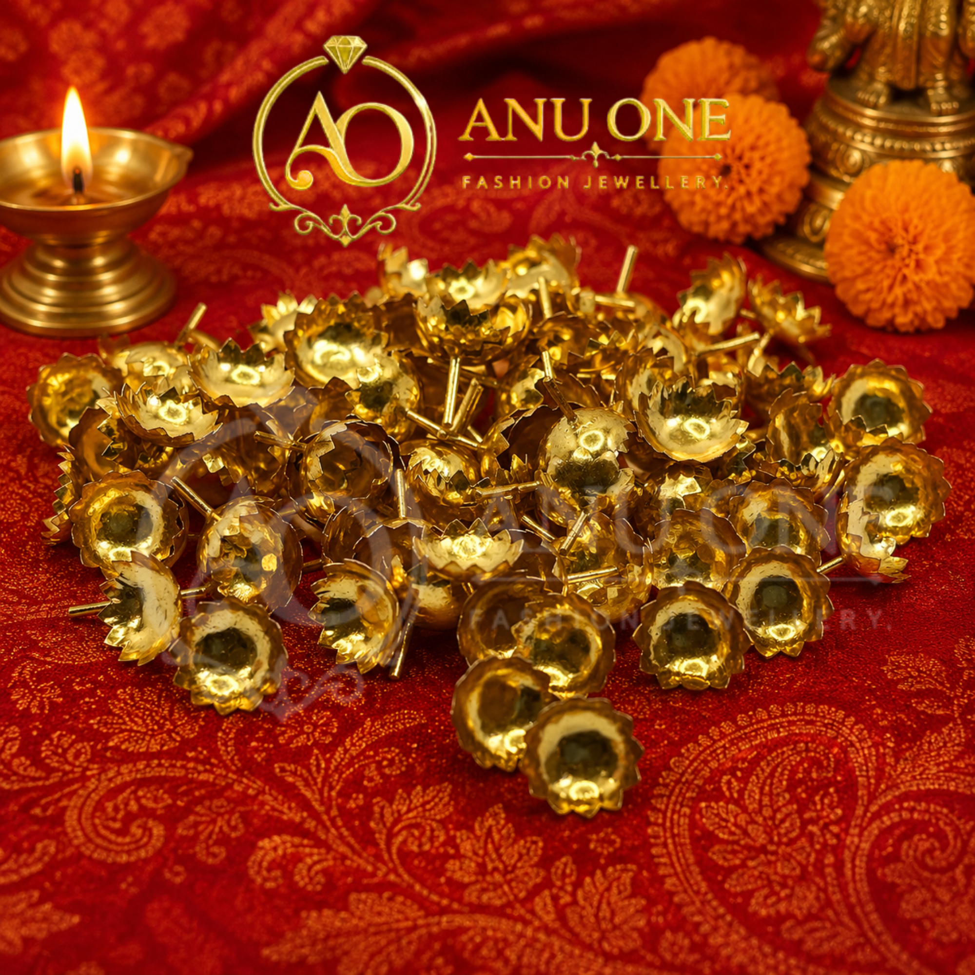 108 Gold Plated Pooja Flowers