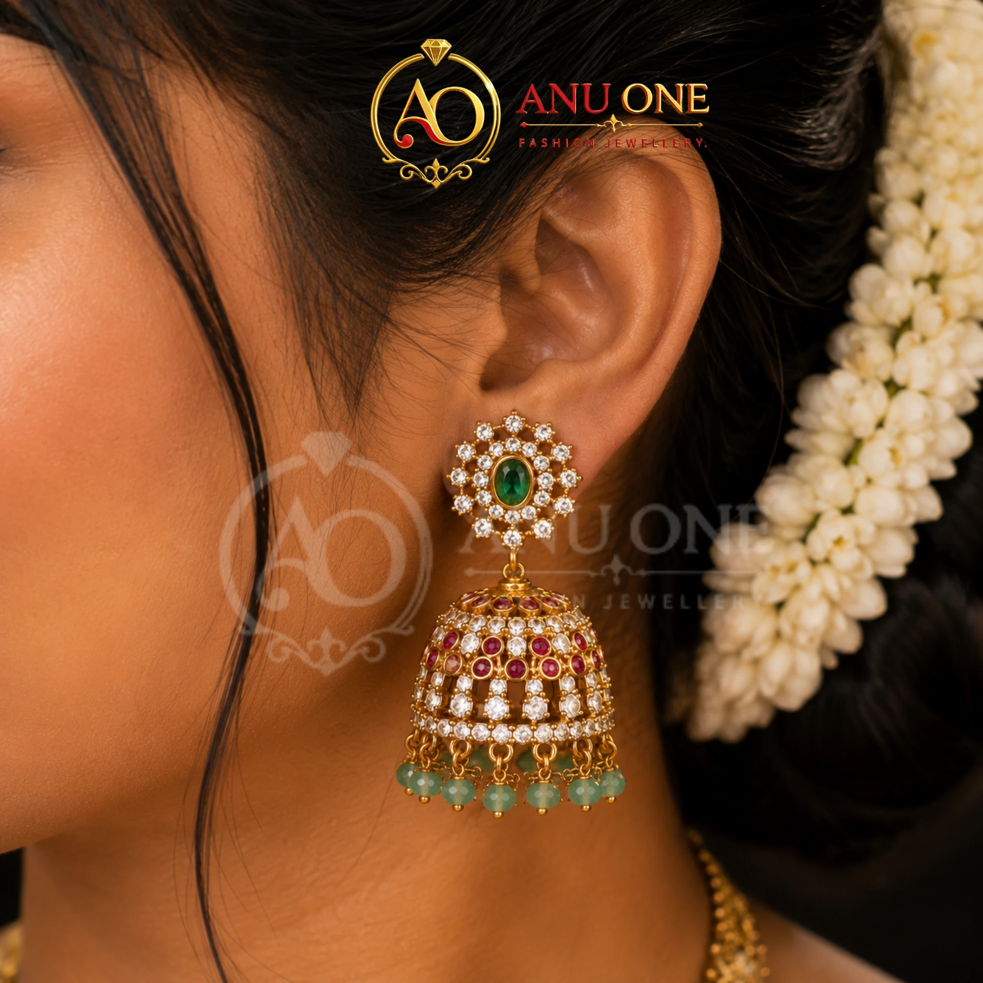 Victorian Jhumka Earrings - Image 2