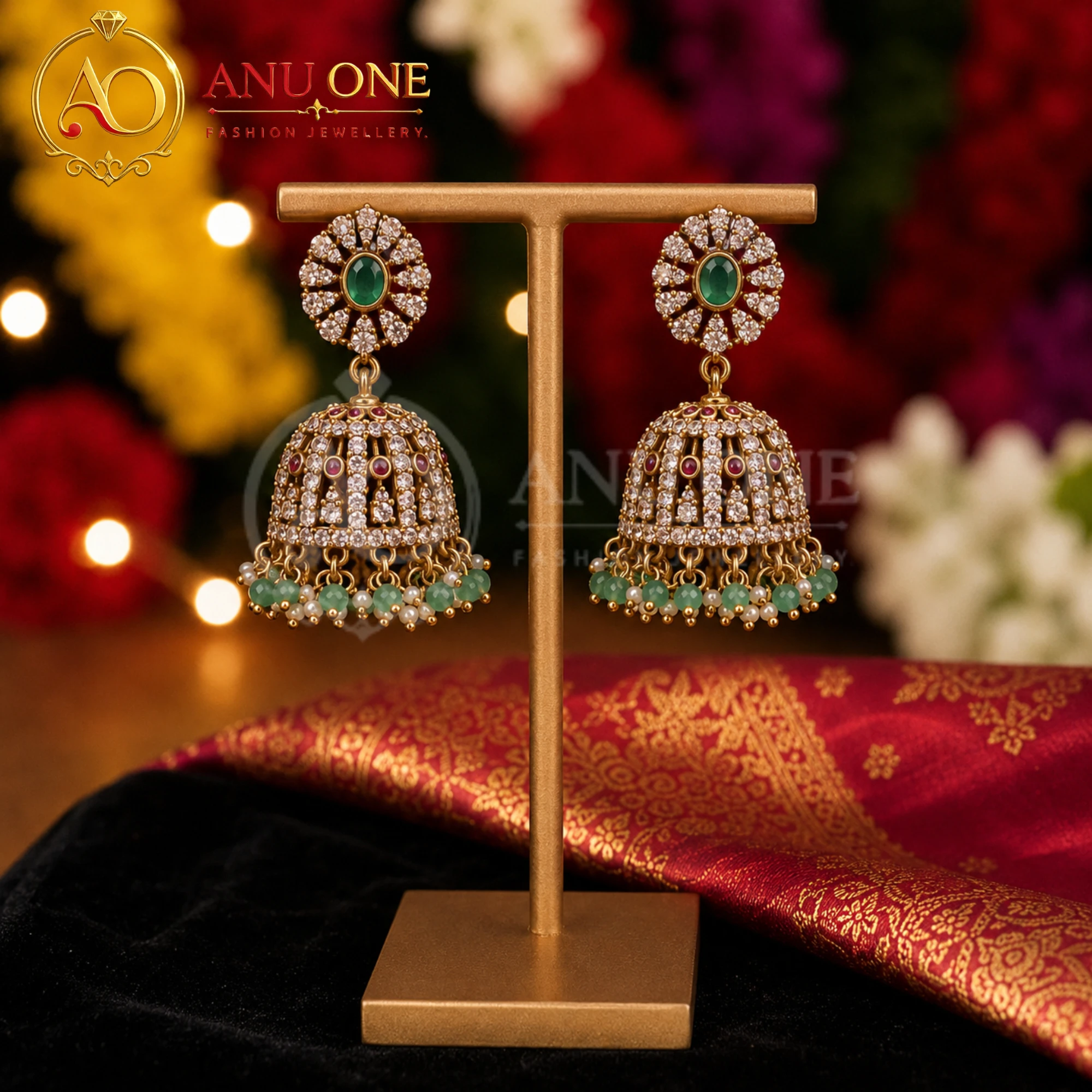 Victorian Jhumka Earrings - Image 4
