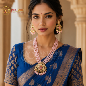 Pink Beads Premium Necklace Set
