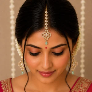 Victorian gold-plated Maang Tikka