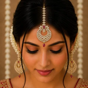 Victorian gold-plated Maang Tikka