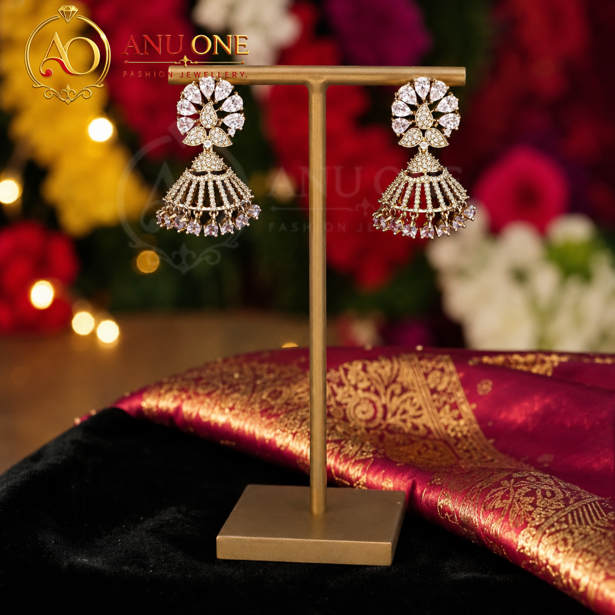 Victorian Jhumka Earrings - Image 4