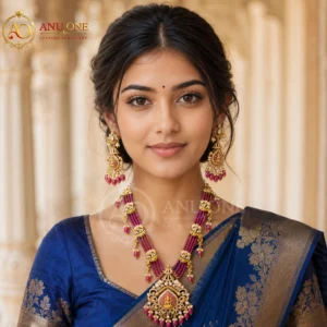 Lakshmi Pendant Beads Necklace Set