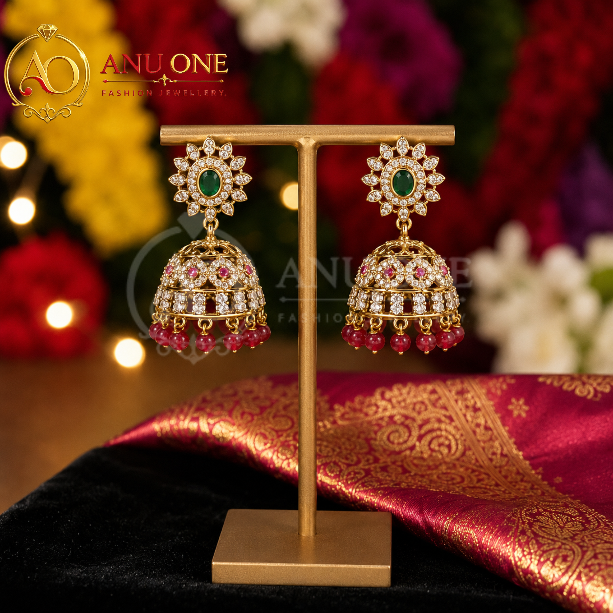 Victorian Jhumka Earrings - Image 4