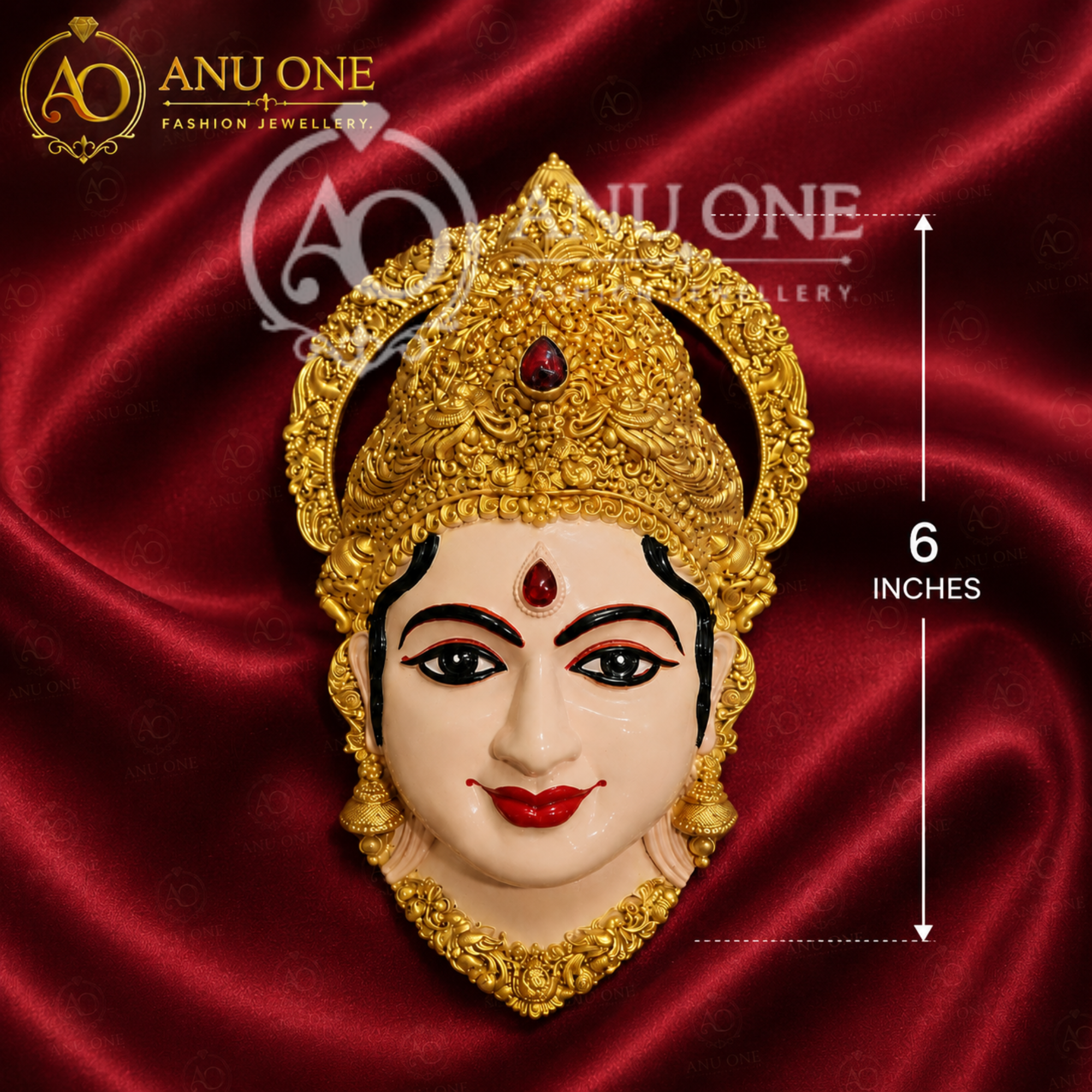 Antique Thanjavur Face 6 INCHES - Image 3