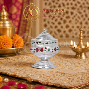 German Silver  Kumkum Box (Sindoor Box)