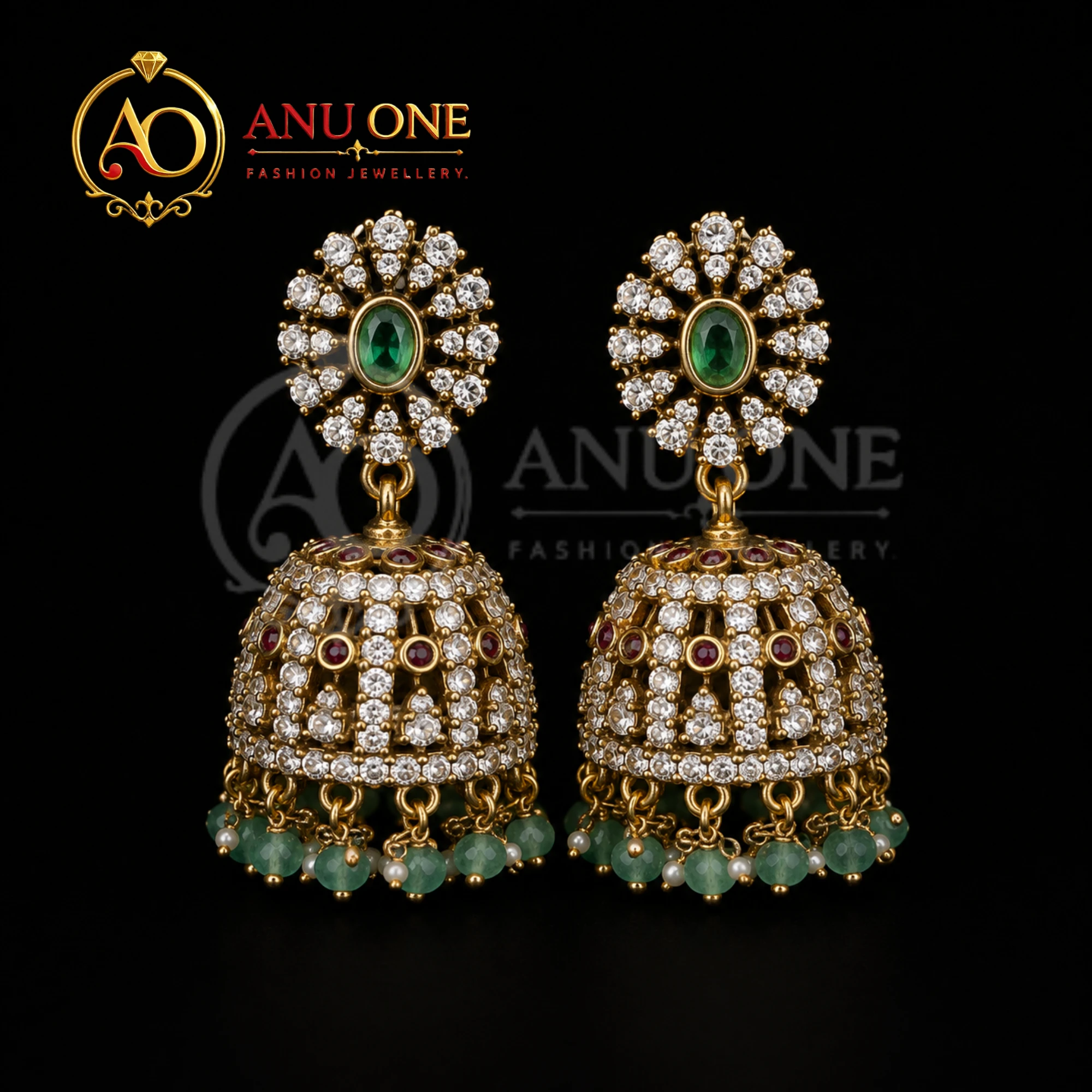 Victorian Jhumka Earrings - Image 3