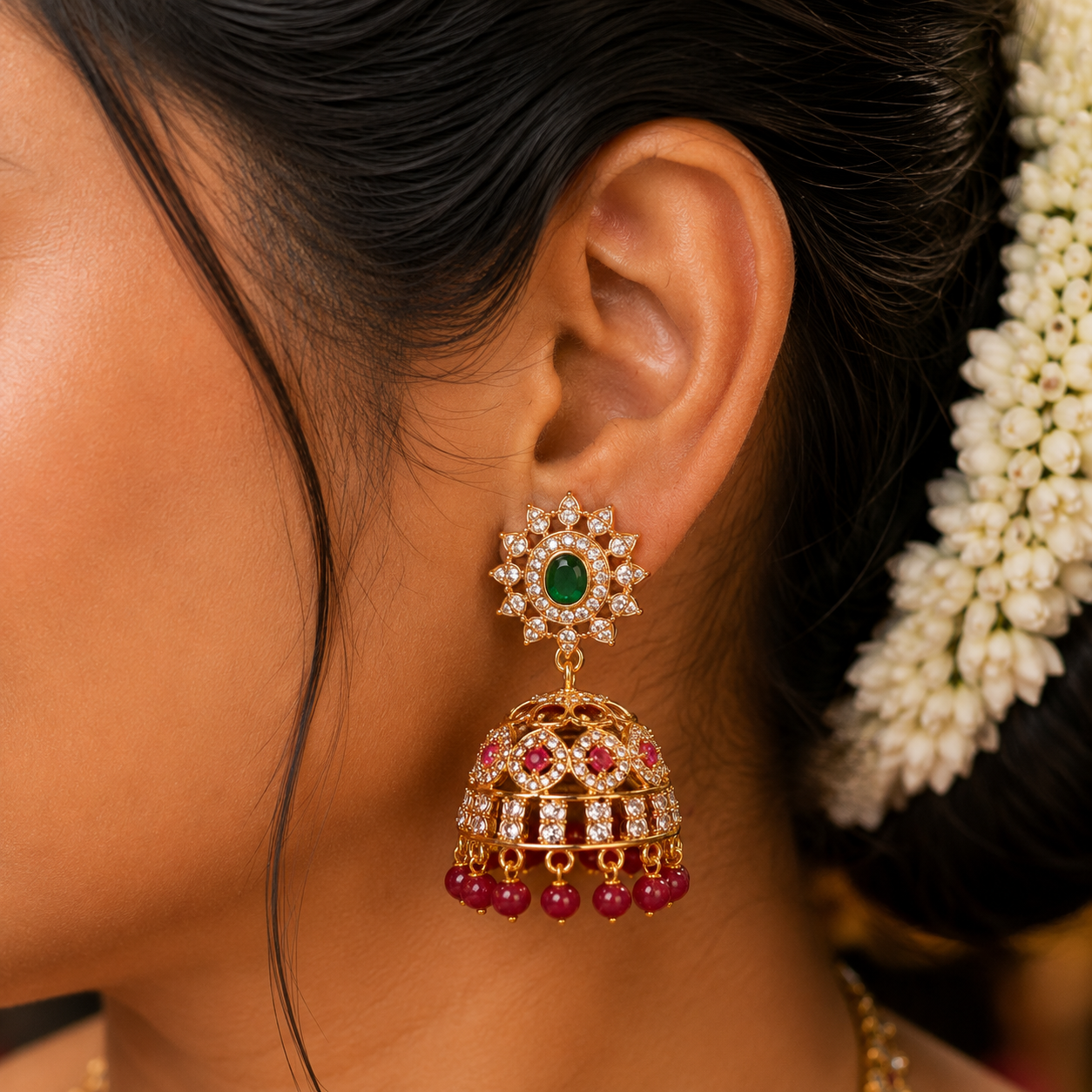 Victorian Jhumka Earrings - Image 2