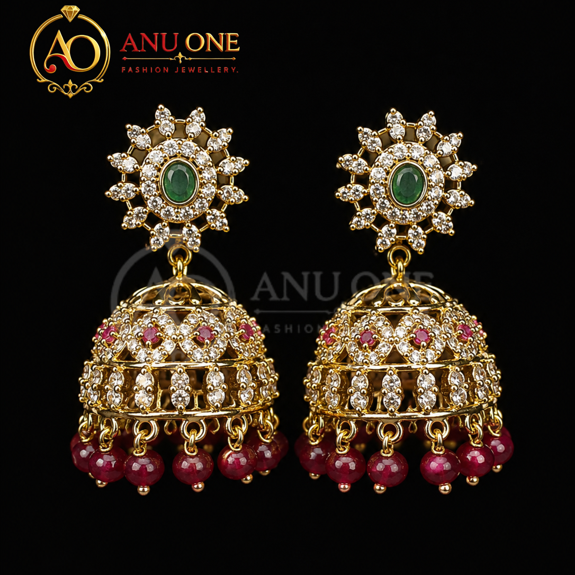 Victorian Jhumka Earrings - Image 3
