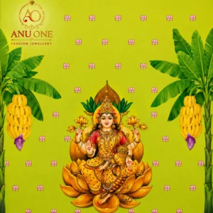 Sri Mahalakshmi Banana Leaf Traditional Backdrop