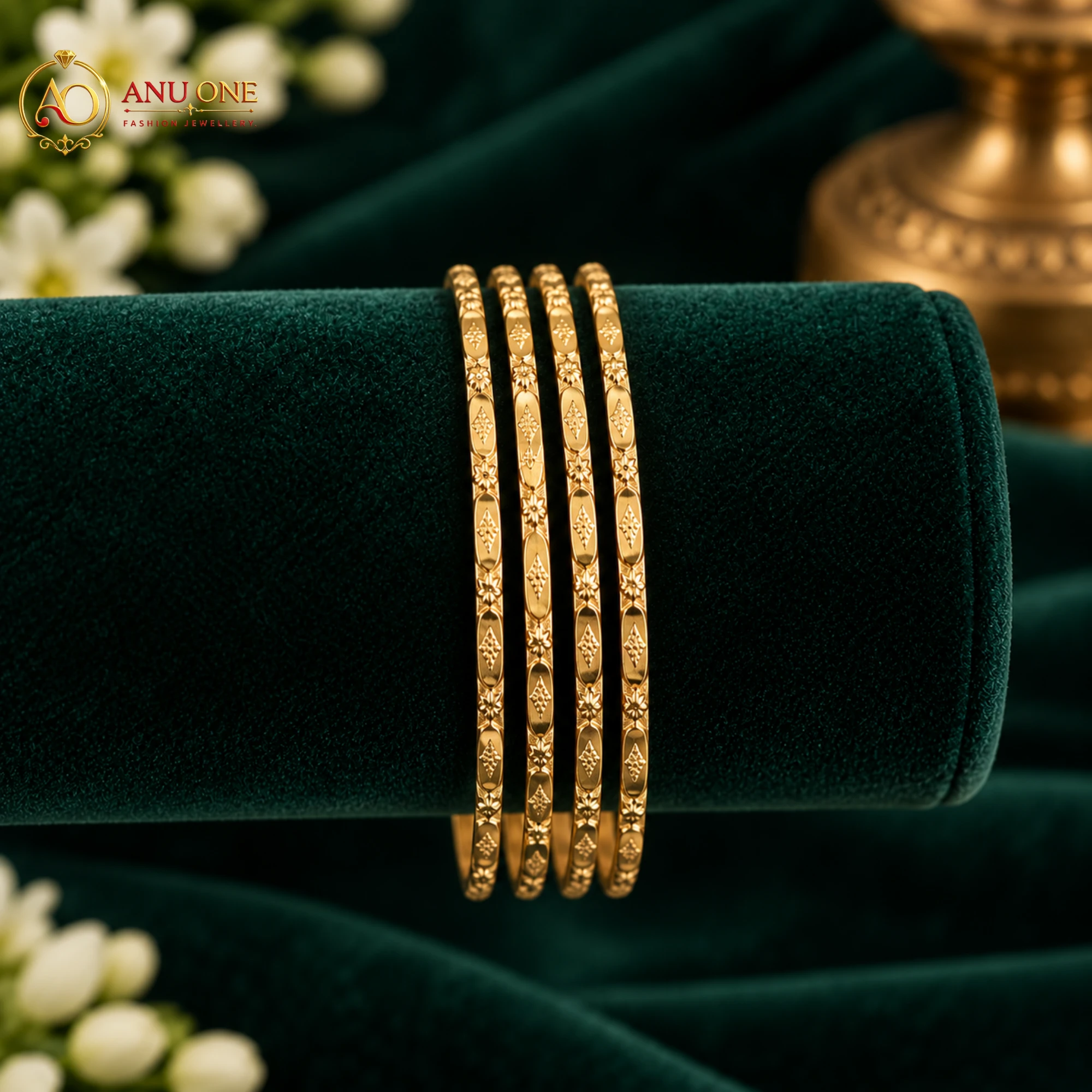 Panchaloha Slim Designer Bangles - Image 2