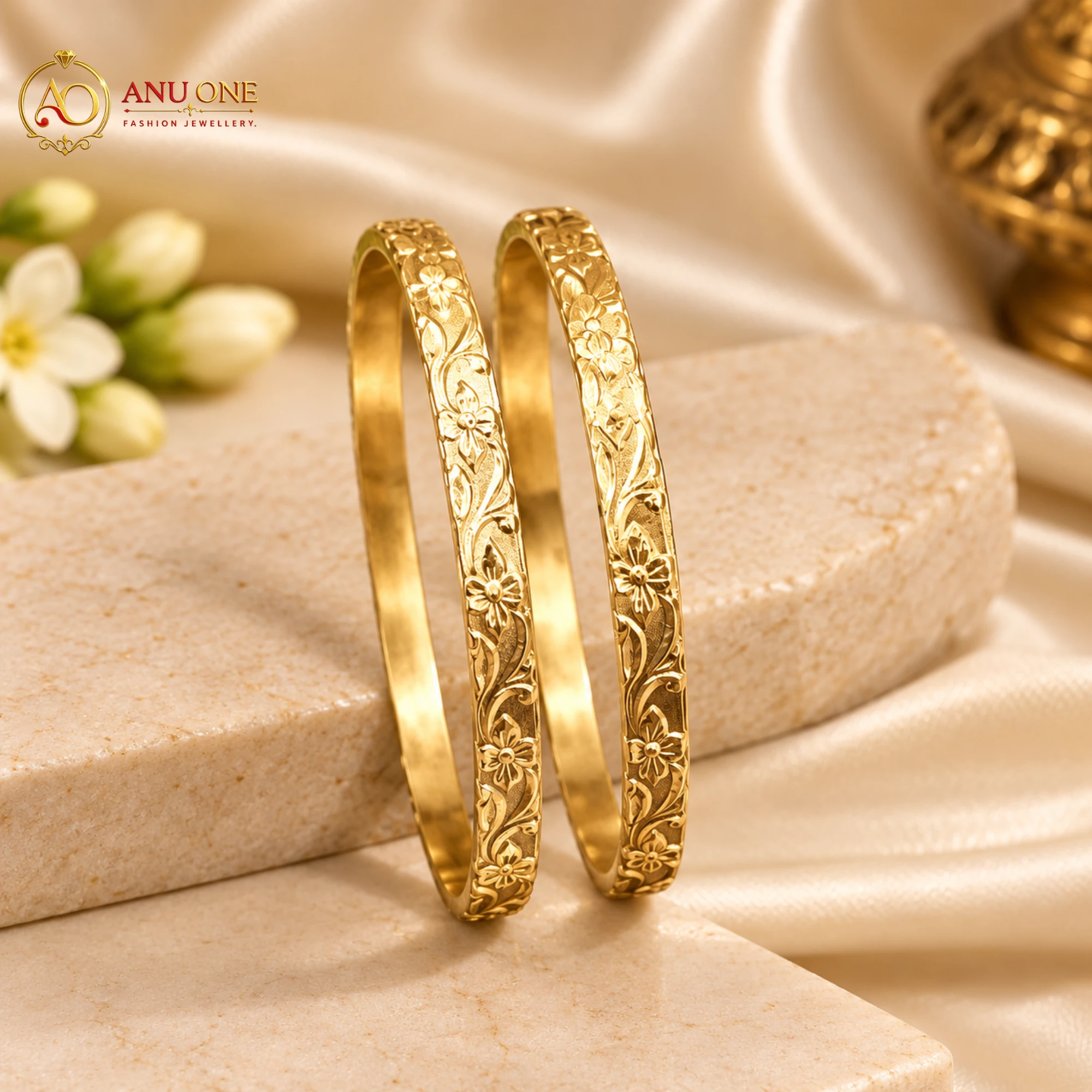 Panchaloha Slim Designer Bangles - Image 3