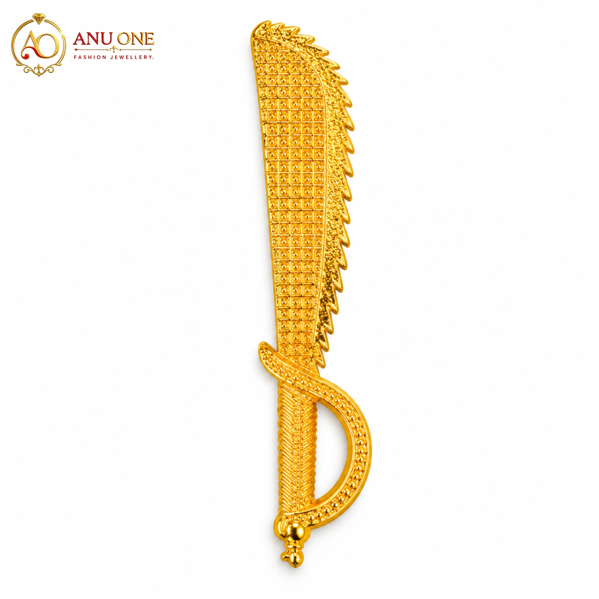 Gold Tone Serrated Talwar Sword for Durga Devi Idol