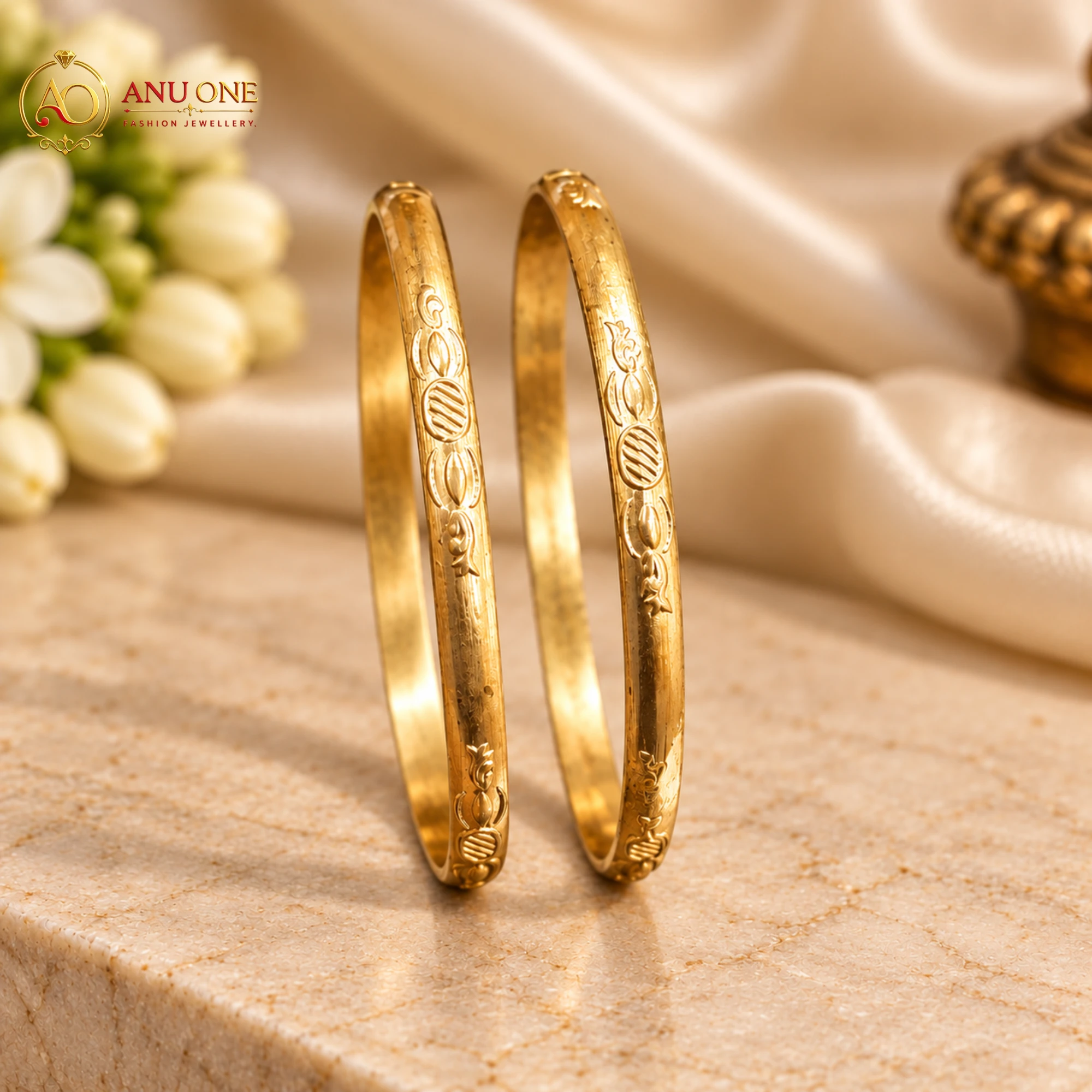Panchaloha Slim Designer Bangles - Image 3