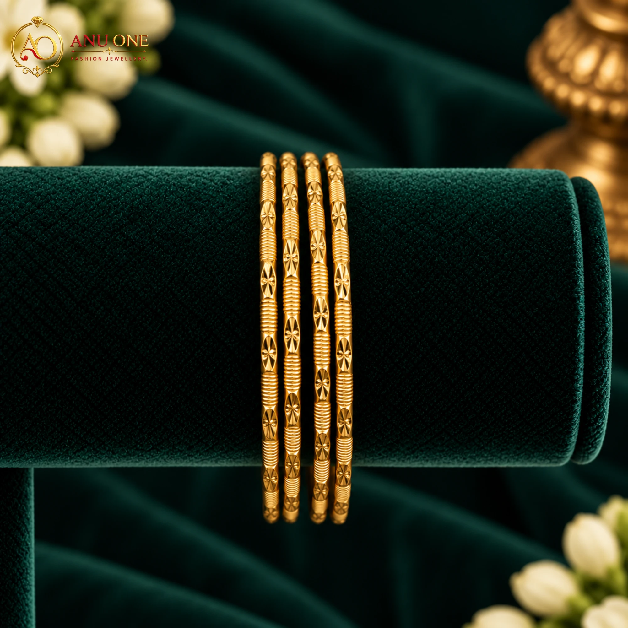 Panchaloha Slim Designer Bangles - Image 2