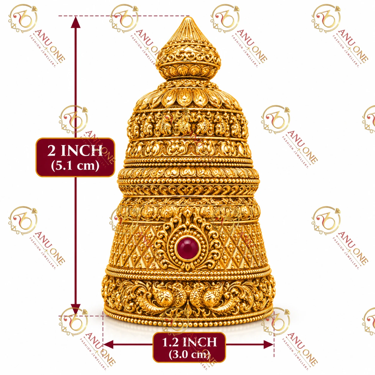 Antique Finish Nakshi Kireetam for God Idol - Image 4
