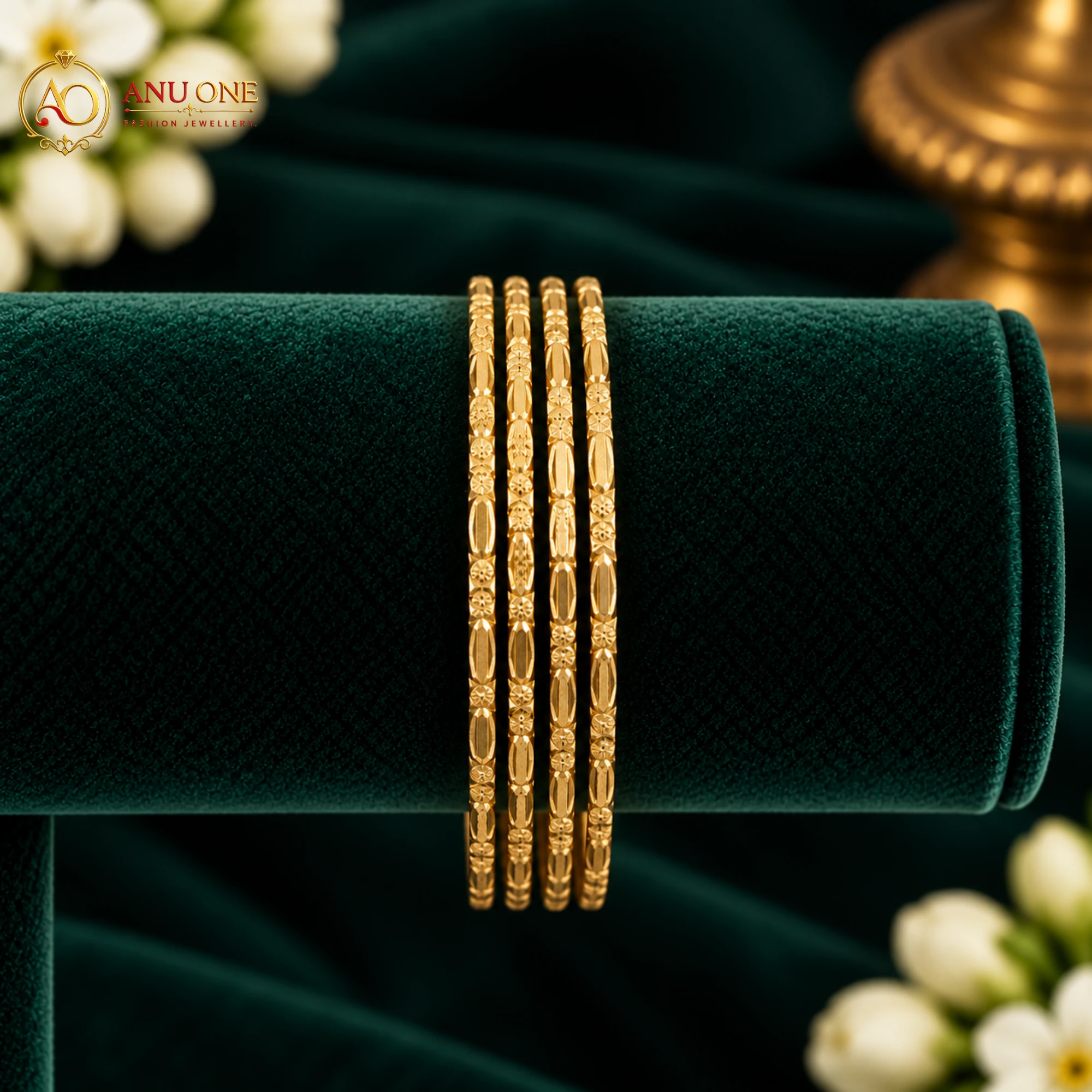 Panchaloha Slim Designer Bangles - Image 2