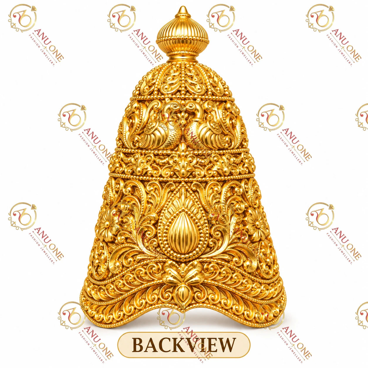 Antique Finish Nakshi Kireetam for God Idol - Image 4