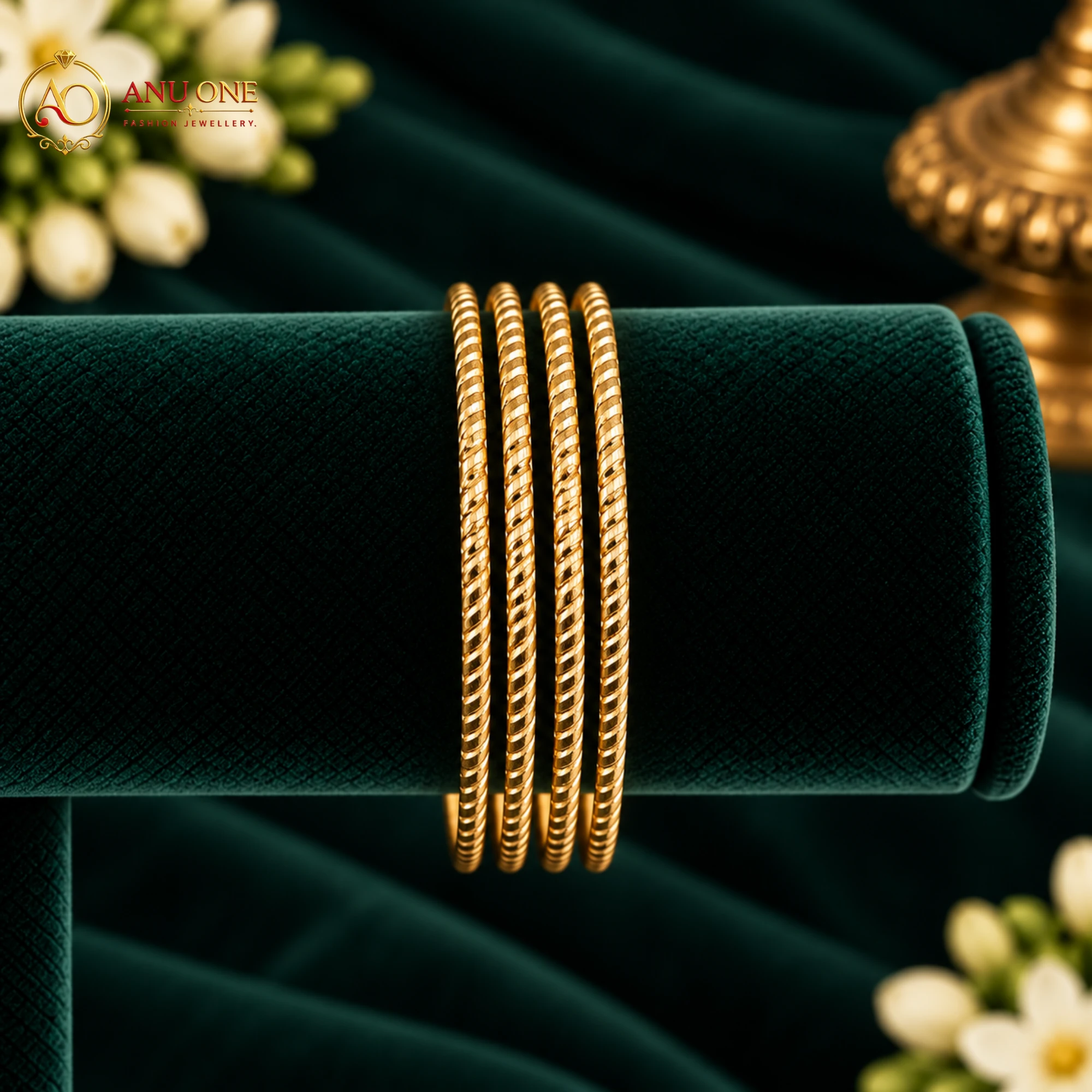 Panchaloha Slim Designer Bangles - Image 2