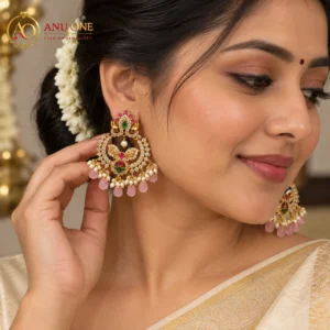 Peacock Chandbali Earrings