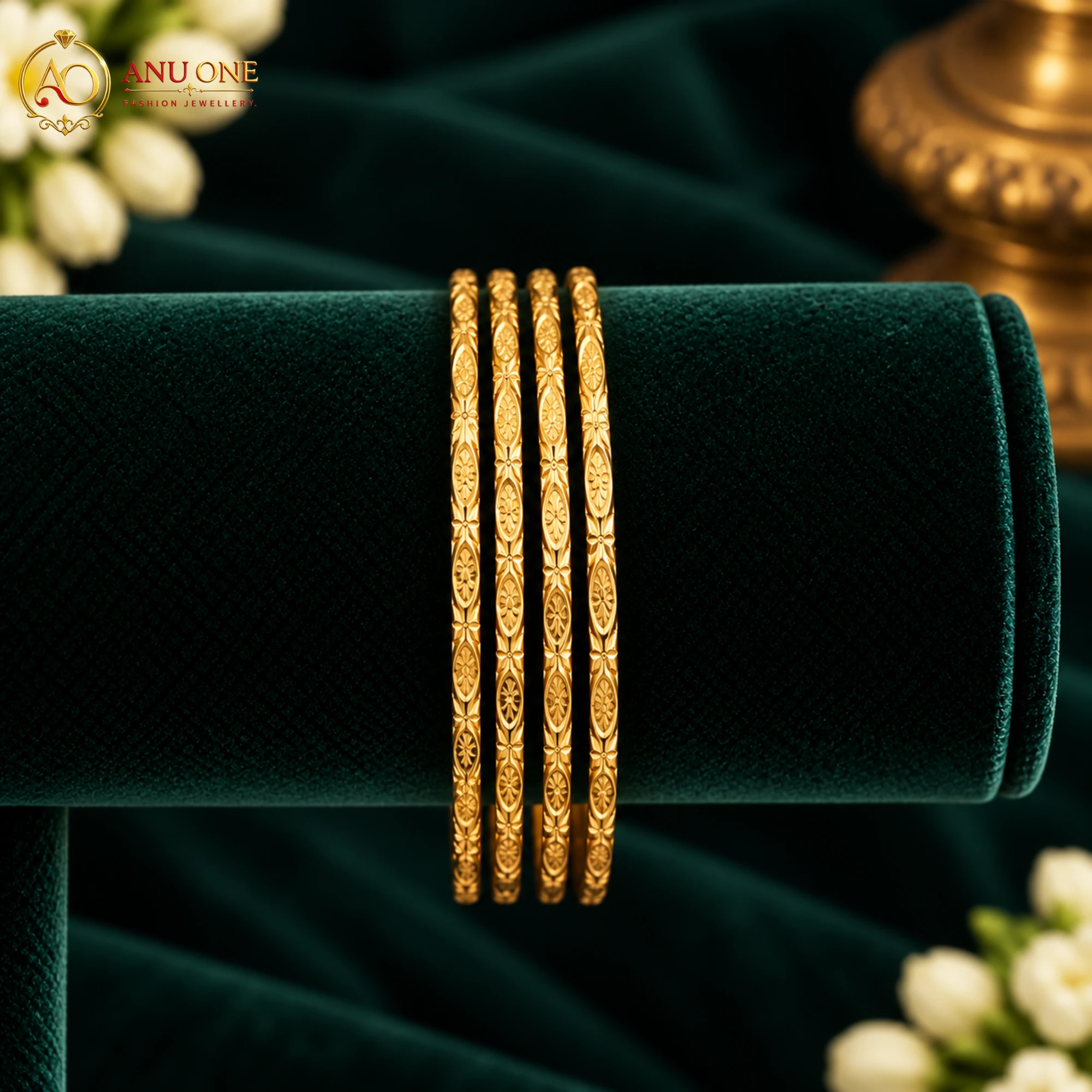 Panchaloha Slim Designer Bangles - Image 2