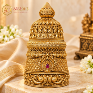 Antique Finish Nakshi Kireetam for God Idol