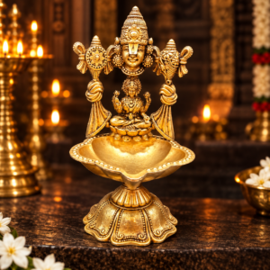 Lord Venkateswara & Goddess Lakshmi Brass Deepam