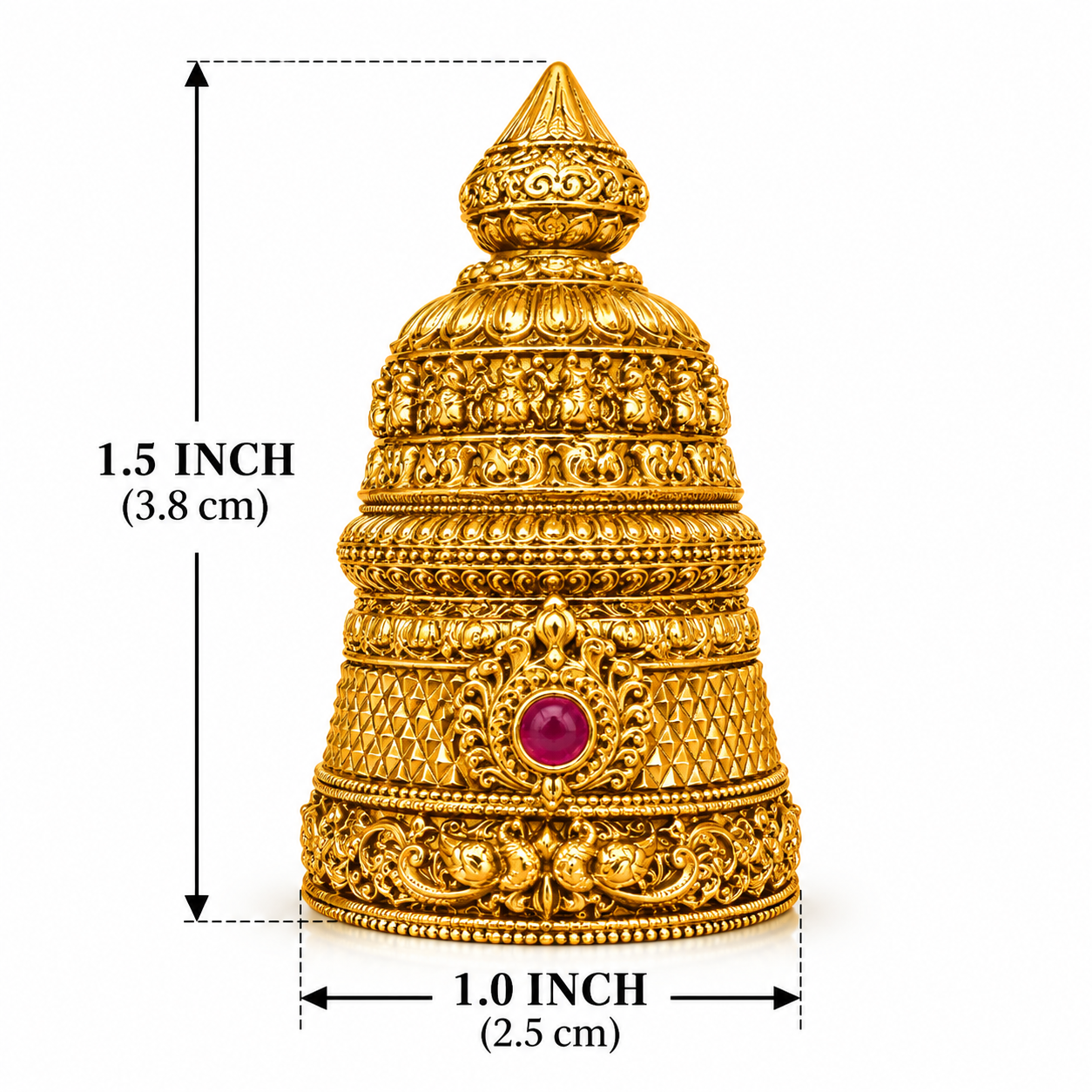Antique Finish Nakshi Kireetam for God Idol - Image 3