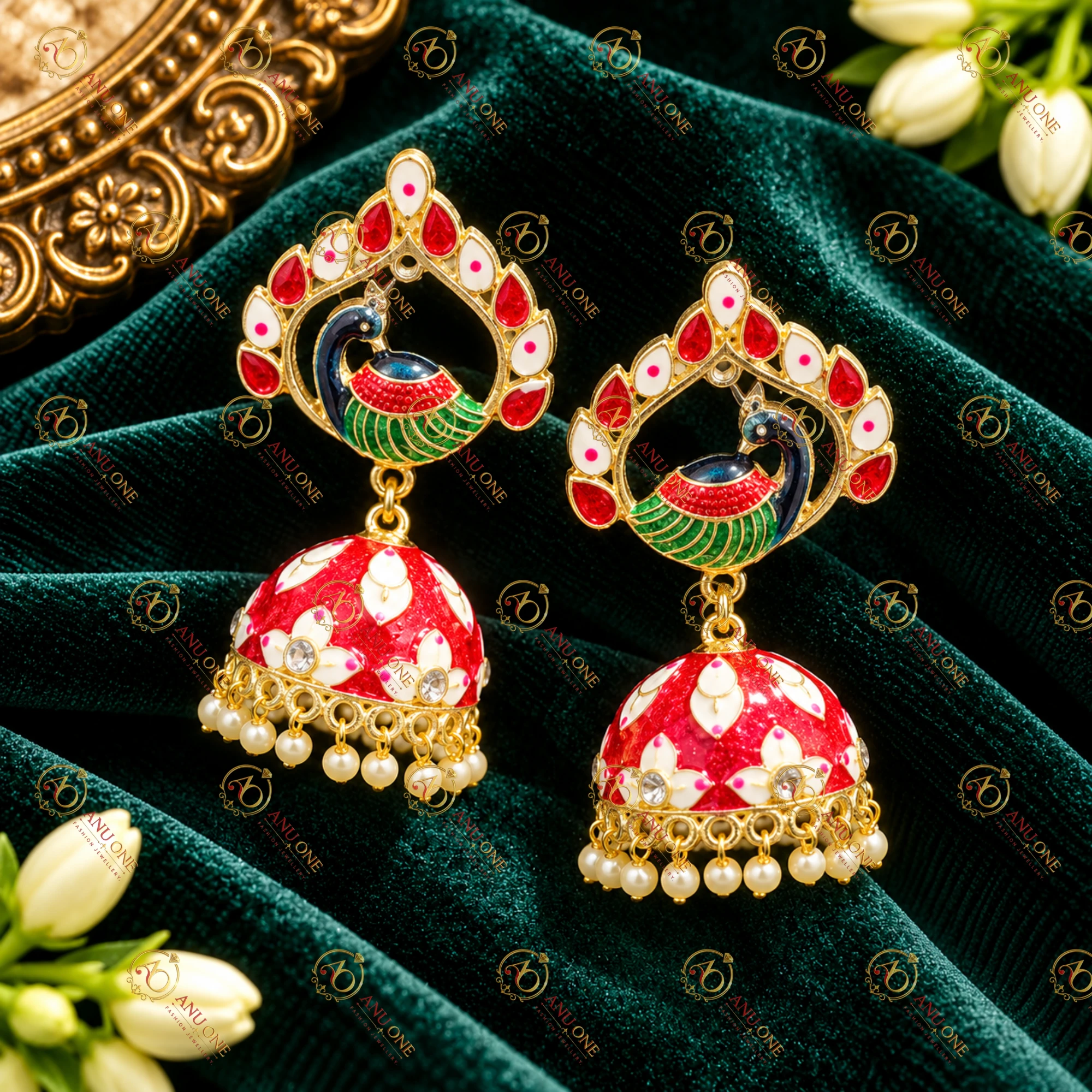 Meenakari Earrings - Image 2
