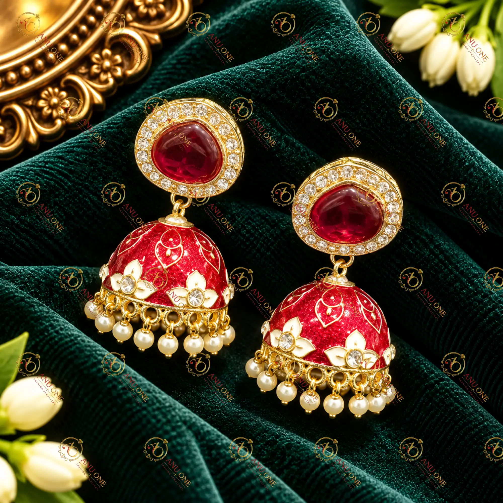 Meenakari Earrings - Image 2